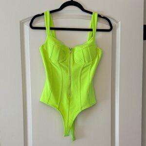 Fashion Nova Neon Green Bodysuit